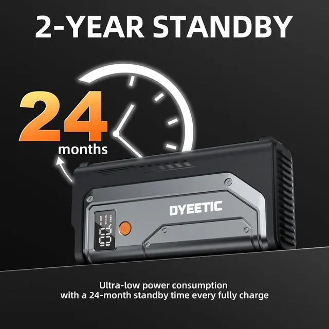 Alt view image 6 of 7 - 6000A Jump Starter, 12V Portable Car Jump Starter Battery Pack (All Gas and 10.0L Diesel Engines), 26800mAh Lithium Jump Box with Booster, LED Light, Jumper Cable