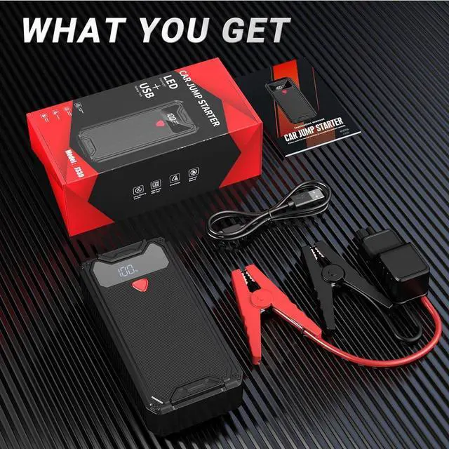 Alt view image 7 of 7 - 4000A Battery Jump Starter Portable, USB C Car Battery Pack Jump Starter Box for Car, 26800mAh Booster Jump Start Power Bank Jumper Starter Portable