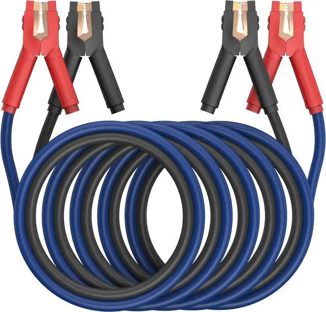 Main image of Heavy Duty Jumper Cables, 0 Gauge 25 Feet 1000Amp Booster Cables, UL Listed Cables for 12V & 24V Cars, SUVs and Trucks, Jumper Cables Kit with Carry Bag, Gloves, Brushes (0 Gauge 25 Feet)