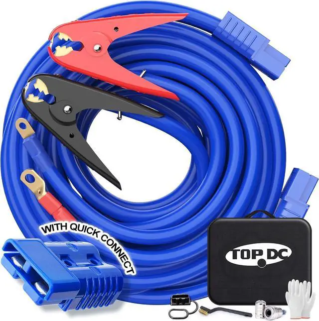 Main image of Jumper Cables,1 Gauge 30 Feet 800A Booster Cables with UL-Listed Clamps, Heavy Duty Automotive Quick Connect Booster Cables for Car, SUV and Trucks with Carry Bag