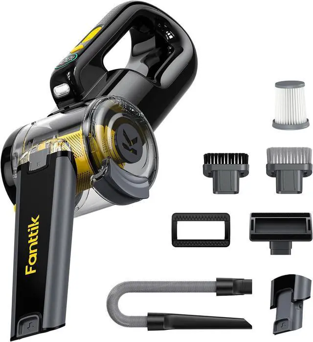 Main image of Fanttik Fold V10 APEX Pivot Cordless Car Vacuum, 17000Pa Handheld Vacuum Suction Power, Smart LED Display, Portable for Car Home Pet (Deluxe with Flexible Hose&Pet Brush)