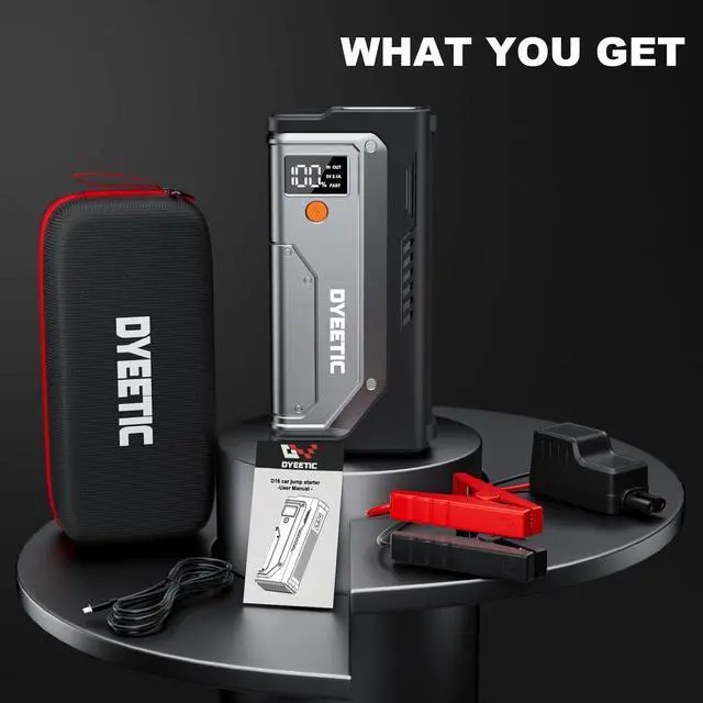 Alt view image 7 of 7 - 6000A Jump Starter, 12V Portable Car Jump Starter Battery Pack (All Gas and 10.0L Diesel Engines), 26800mAh Lithium Jump Box with Booster, LED Light, Jumper Cable