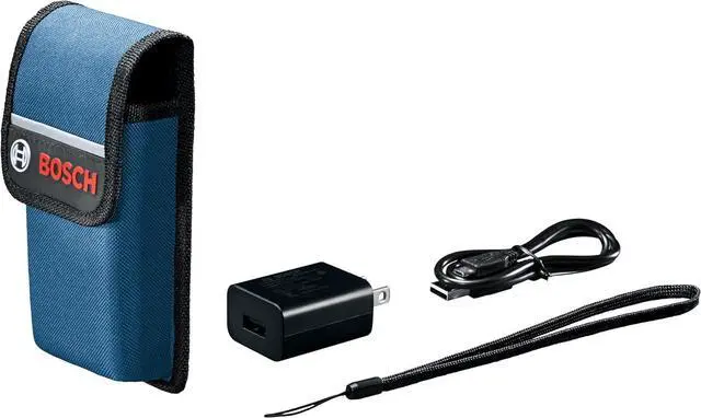 Alt view image 3 of 7 - BOSCH GLM400CL 400 Ft Blaze Outdoor Connected Laser Measure, Includes 1.0 Ah 3.7V Lithium-Ion Battery & Charger, Micro USB Cable, Hand Strap, & Pouch