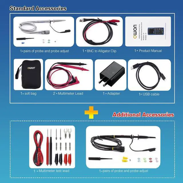 Alt view image 4 of 6 - HDS272 Oscilloscope, 70MHz Bandwidth Dual Channel Oscilloscope Multiumeter, 2 in 1 Function 20,000 Counts Multiumeter 3.5" LCD for Electronic Measurement Circuit Design, Test, Repair