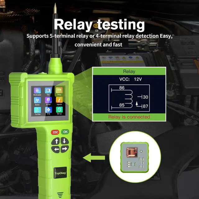 Alt view image 2 of 7 - P200 Pro Power Circuit Probe Kit 9V-48V Circuit Systems 2025 Automotive Circuit Tester - Multimeter/Oscilloscope/Fuel Injector Tester/Activating Component