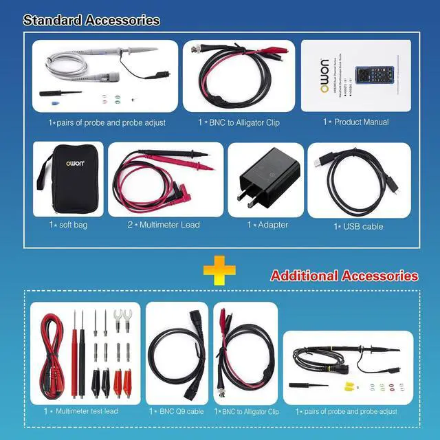 Alt view image 5 of 6 - HDS272S Oscilloscope, Handheld Oscilloscope Multiumeter 70MHz Bandwidth 3 in 1 Portable Waveform Generator with 3.5" LCD for Automobile Maintenance, Electronic Measurement