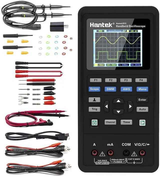 Main image of 2D72 Handheld Oscilloscope 70MHz Waveform Generator Multimeter 3 in 1 Multifunction Tester 2CH+AFG+DMM