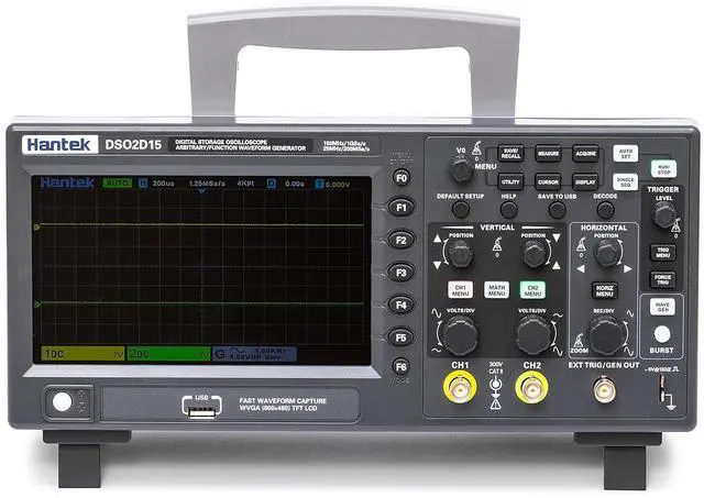Alt view image 4 of 6 - DSO2D15 Digital Storage Lab Oscilloscopes150MHz Bandwidth 2CH Dual Channel 1GSa/s 8M Memory Depth with 1CH Waveform Generator