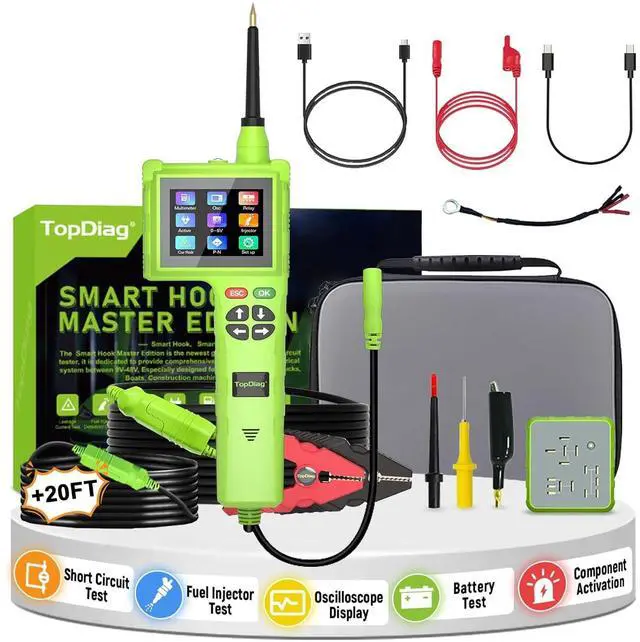 Main image of P200 Pro Power Circuit Probe Kit 9V-48V Circuit Systems 2025 Automotive Circuit Tester - Multimeter/Oscilloscope/Fuel Injector Tester/Activating Component