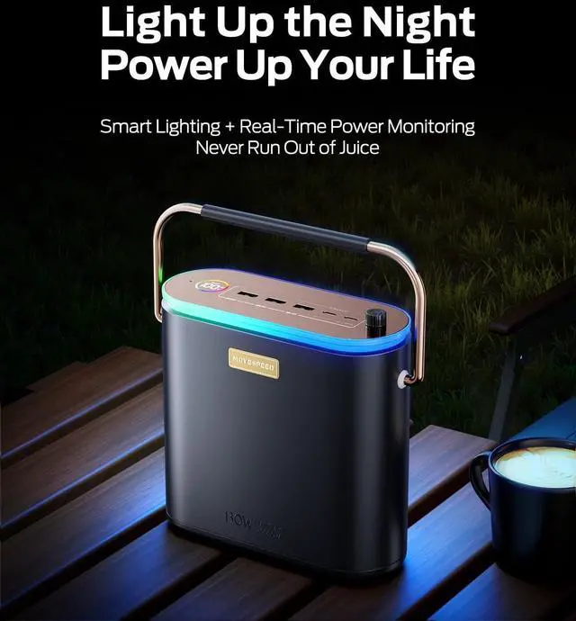 Alt view image 4 of 7 - 2025 Upgrade 80,000mAh Power Bank 130W Portable Power Station with Digital Display, Lighting, USB C 5-Port Support Solar Recharge for Outdoor Camping,Laptop,Emergency Backup(296Wh)