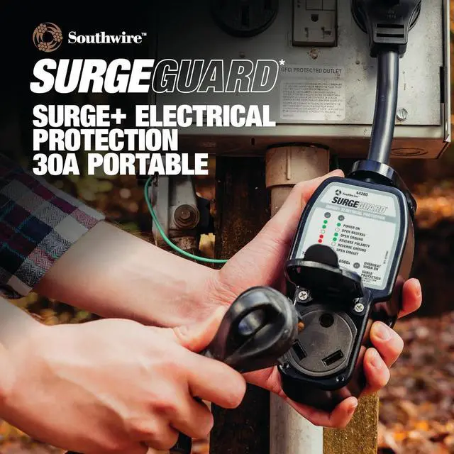 Alt view image 4 of 7 - Surge Guard 30 Amp Portable RV Surge Protector with Enhanced Diagnostics, 2100 Joules, 44280