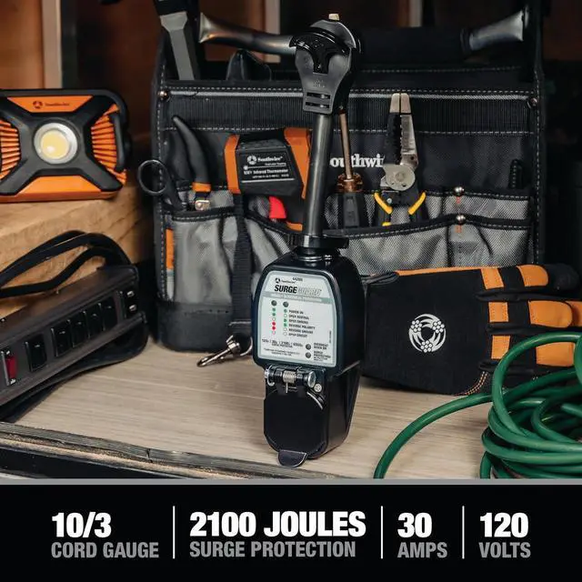 Alt view image 7 of 7 - Surge Guard 30 Amp Portable RV Surge Protector with Enhanced Diagnostics, 2100 Joules, 44280