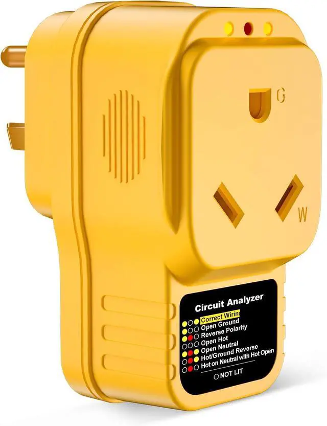 Alt view image 3 of 7 - 15 Amp to 30 Amp Adapter with Locking Connector + 30 Amp RV Surge Protector Circuit Analyzer Power Guard with Surge Protection for Camper Travel Trailer