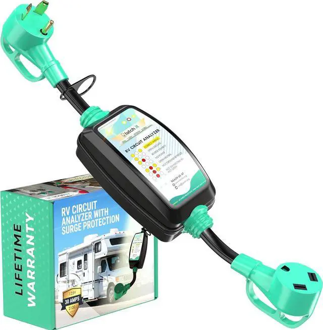 Main image of 30 Amp RV Surge Protector | 30 Amp Surge Protector for RV w/Voltage Protection | Camper Surge Protector 30 Amp w/Built-in Circuit Analyzer | Protect Your RV with 30amp Surge Protector!