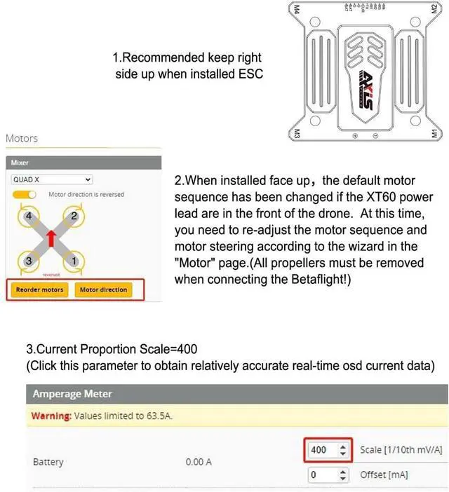 Alt view image 6 of 7 - Axisflying F7 Flight Controller Stack 55A 30x30 Argus PRO Drone FC Stack with 4in1 55A ESC BL32 for 3-6S FPV Drone Support BF INAV