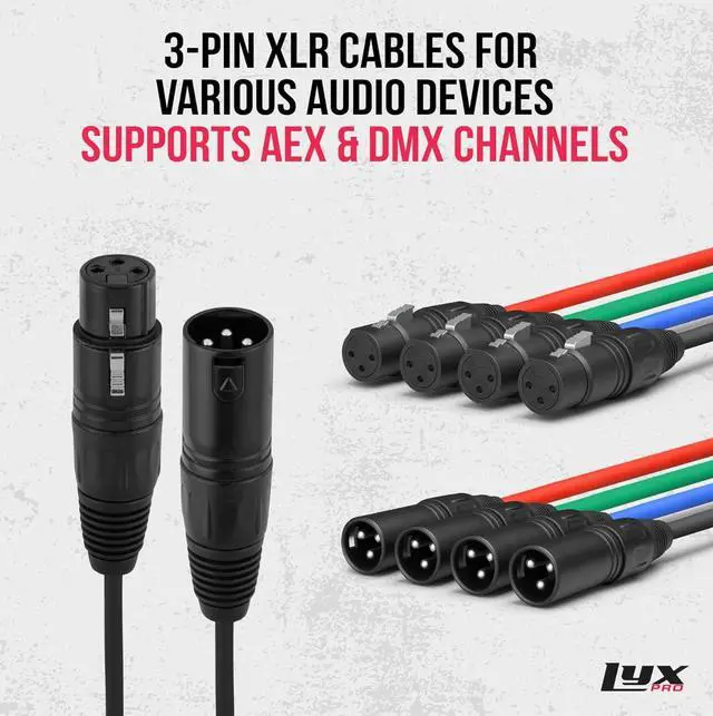 Alt view image 3 of 6 - Audio Snake Channel XLR 3 Pin Multi Network Breakout for Stage Sound Lighting and Recording Studio XLR to RJ45 Ethercon with 3 Feet Cable Connection (Pair of 4)