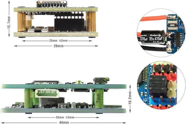 Alt view image 3 of 7 - Matek F405 WTE Flight Controller STM32F405RGT6 Built in OSD SD Slot DPS310 for RC FPV Racing Drone