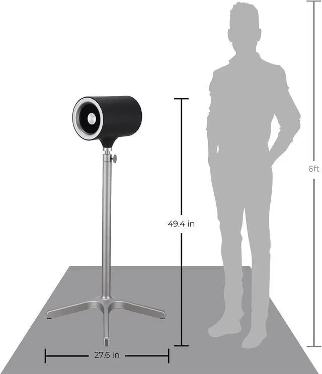 Alt view image 2 of 7 - 49.4 Inch Indoor/Outdoor Pedestal Fan, 6 Speed Settings, Targeted Airflow Control, Oscillating Fan, Remote Control Included, Perfect Cooling Fan for Bedroom, Living Room, Home Office, Black