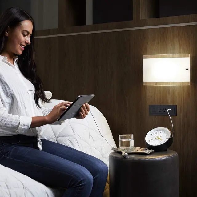 Alt view image 3 of 7 - Legrand RDSZCBK radiant Furniture Power Center with USB and Switch, Recessed Power Strip, 2 Outlets, Type A/C USB, 6 Foot Cord, Black