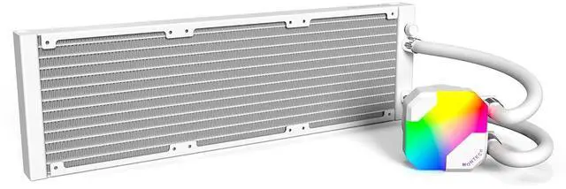 Alt view image 3 of 5 - MONTECH HyperFlow ARGB 360 - AIO CPU Liquid Cooler, Intel&AMD Compatible, Chart-Topping Performance, Enhanced 3100RPM Water Pump Design, 3X Metal Pro 12 ARGB Ultimate Cooling Fans -White