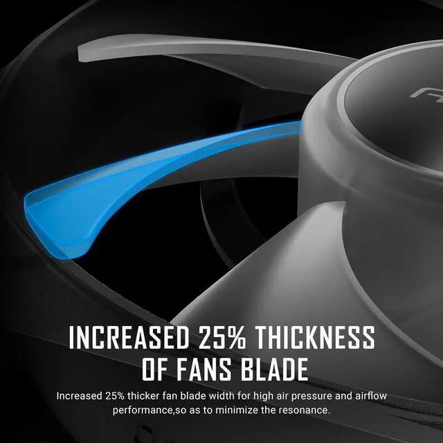Alt view image 6 of 7 - 140mm RGB Fans, 140mm Case Fans, 30mm Thickness Case Fan, 1500 RPM with 95.44CFM, 1.94mmHO, 5V 3Pin Addressable RGB Fans with Controller, Motherboard SYNC and 4 Pin PWM Control, Storm T3 Series