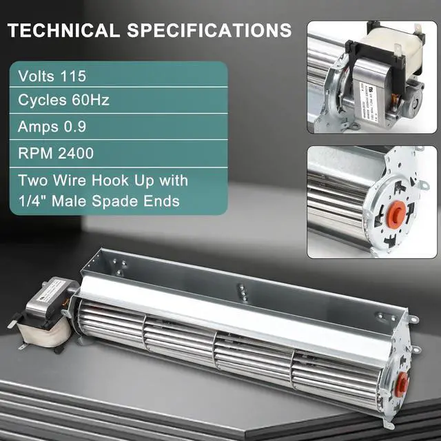 Alt view image 2 of 7 - SRV7000-659 Convection Blower Distribution Fan for Pelpro PP60, PP60-B Pellet Stove, Pleasant Hearth PH50CABPS, PH35PS, PH50PS Pellet Stove