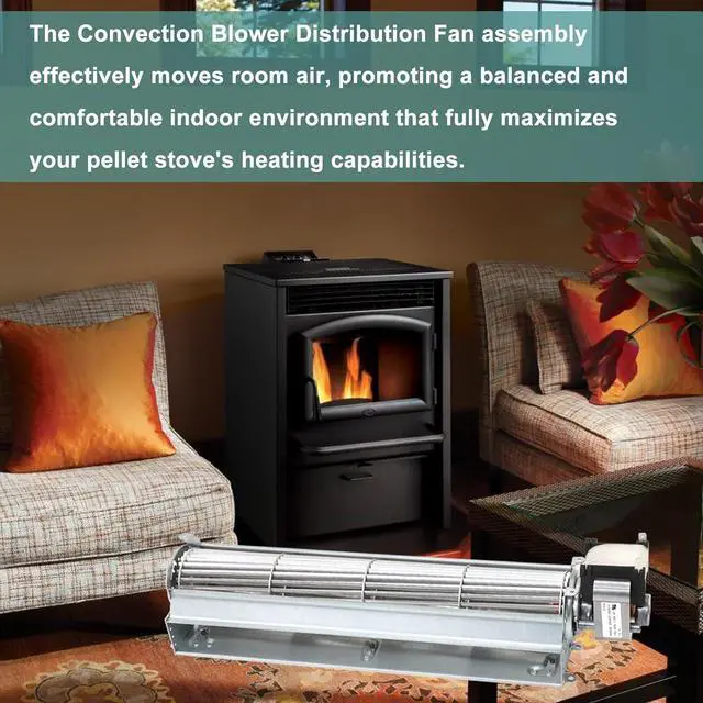 Alt view image 5 of 7 - SRV7000-659 Convection Blower Distribution Fan for Pelpro PP60, PP60-B Pellet Stove, Pleasant Hearth PH50CABPS, PH35PS, PH50PS Pellet Stove
