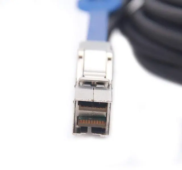 Alt view image 6 of 6 - 12G Mini SAS HD SFF-8644 to SFF-8644 Cable for NVMe Enclosure/Storage Array, SAN & JBOD Compatibility, 100-Ohm, 2-m(6.6ft), 2-Pack