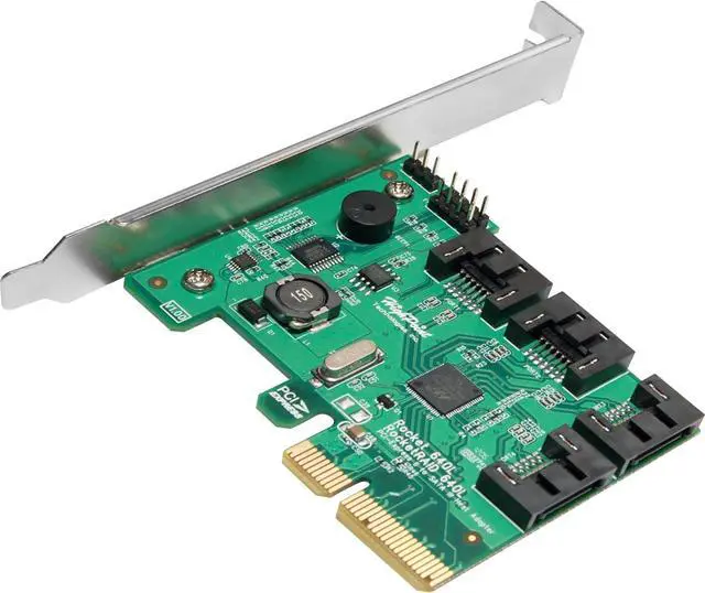 Alt view image 4 of 7 - RocketRAID 640L Internal 4 SATA Port PCI-Express 2.0 x4 SATA 6Gb/s RAID Controller -Lite Version