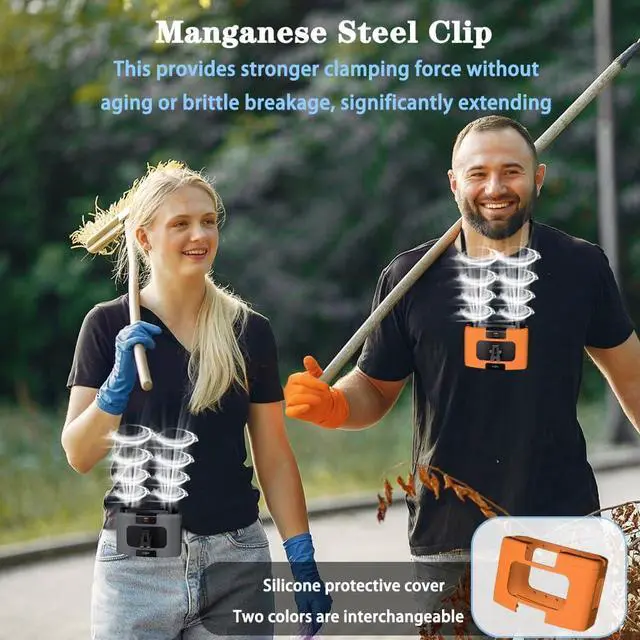 Alt view image 4 of 6 - 2024 Dual Motors Personal Fans Rechargeable Portable Waist Fan Neck Hanging Fan Super Powerfull Wind Cooling and Heatstroke Prevention Fan (20000mAh)