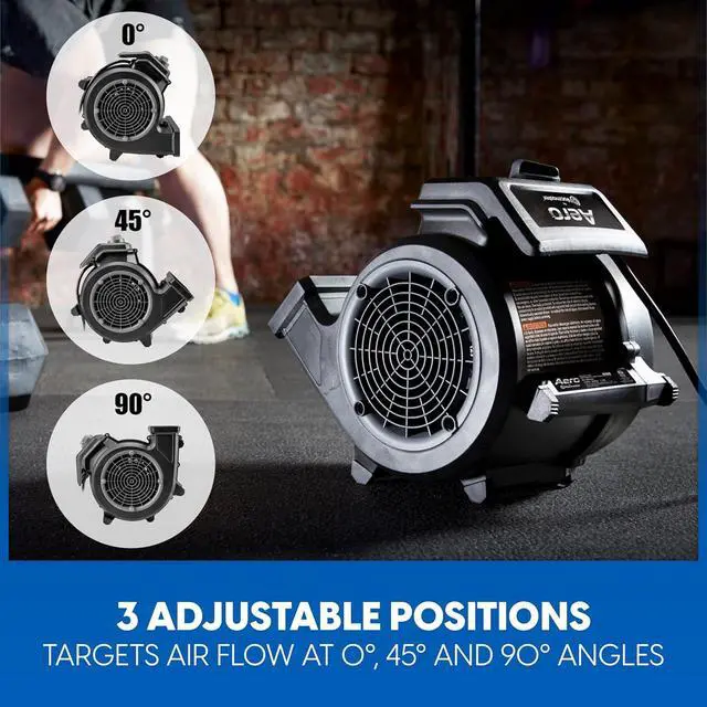 Alt view image 4 of 7 - AM201R 3 Speed Floor Fan, 156W 550 CFM Air Mover, Utility Blower Fan, Carpet Dryer for Drying, Cooling & Circulation