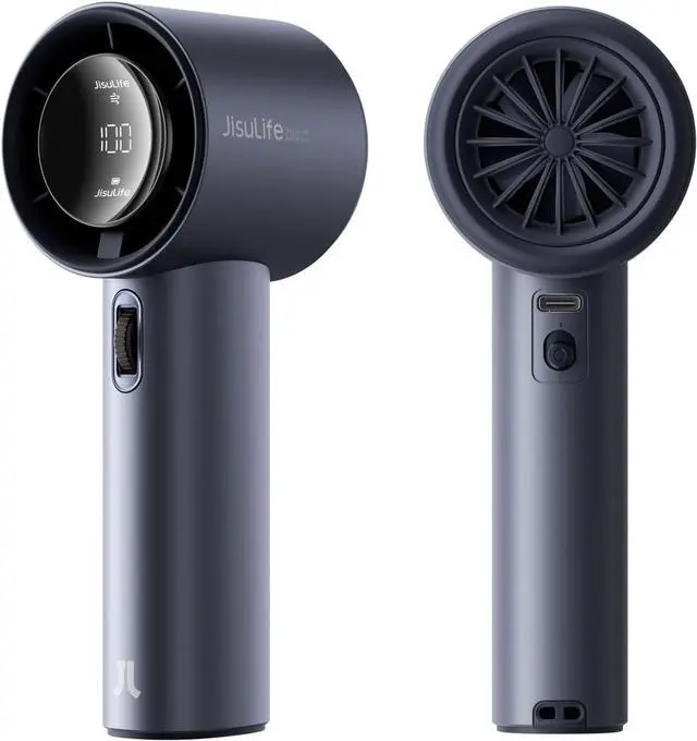 Main image of Portable Handheld Fan,Speed(1-100) Adjustable Turbo Mini and 3600mAh Battery Rechargeable Personal Fan,Digital Display,Gifts for Women Men Travel/Camping/Outdoor-Blue