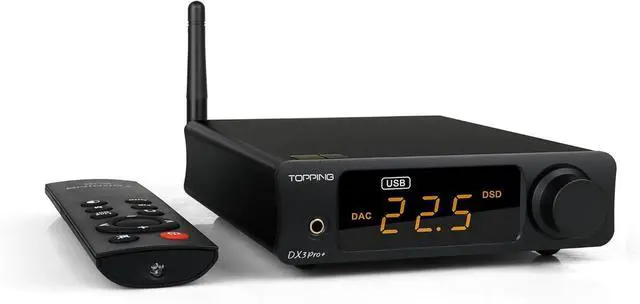 Main image of DX3 Pro+ NFCA LDAC Headphone Amplifier, ES9038Q2M Audio DAC Amp, Bluetooth/USB/Optical/Coaxial Input RCA/3.5mm Headphone Amplifiers Preamp (Black)