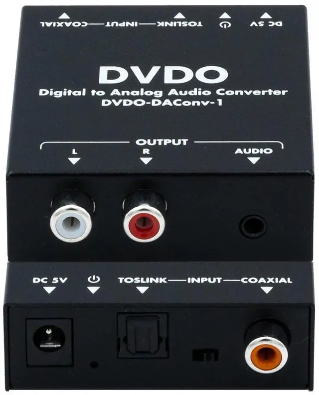 Main image of Digital to Analog Audio Converter | Coaxial/Toslink in - Analog Out | 3.5mm to Optical Audio Cable | Optical Digital Audio Converter |Supports Sampling Rate at 32, 44.1, 48 and 96KHz;