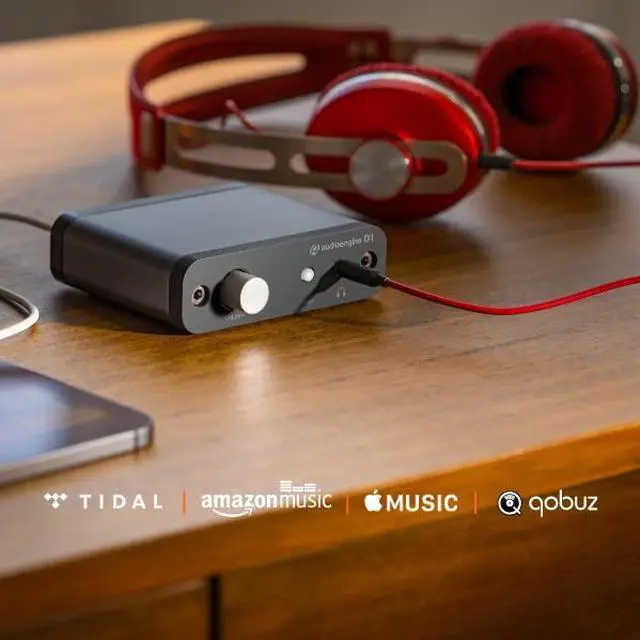 Alt view image 3 of 6 - D1 32-bit Desktop DAC and Headphone Amp, Preamp, Laptop, Amplifier, Gamers and Musicians