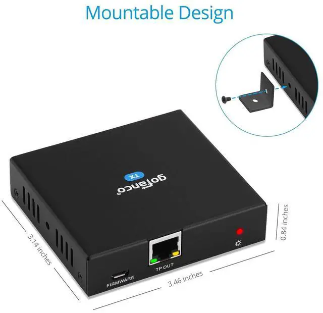 Alt view image 7 of 7 - Audio Extender Over CAT5e / CAT6 - Coaxial/Toslink/RCA Stereo, 950ft (290m) Extension, Embedded DAC & ADC, PoC, Up to 7.1-Channel, Supports Dolby Digital, DTS, PCM, Stereo (AudioCATExt33)