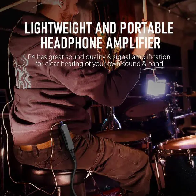 Alt view image 6 of 7 - P4 Wired in-Ear Monitor IEM Amplifier Portable IEM Quickly Switch Stereo Mono for Drummer,Band,Studio