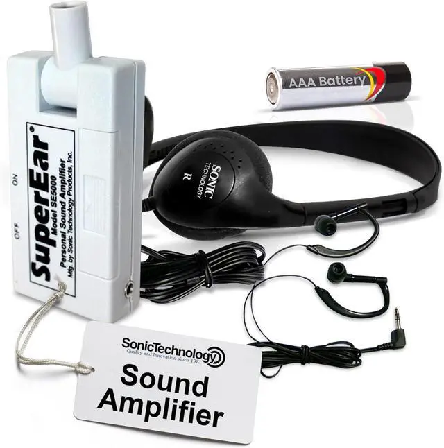 Main image of Model SE5000 (PSAP) for Seniors - Hearing Amplifiers for Seniors, Super Ear Personal Sound Amplifier, Sound Amplifier Listening Device and Audio Accessories in 50dB Ambient Sounds Increase
