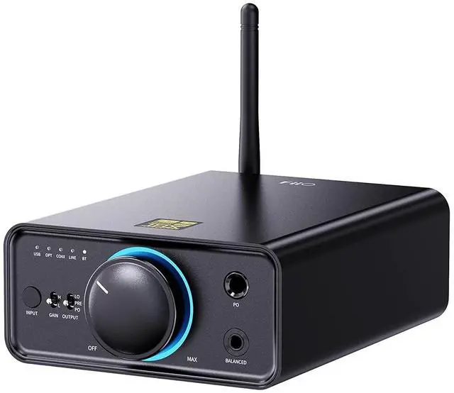 Alt view image 4 of 7 - K7BT Balanced HiFi DAC Bluetooth Headphone Amplifier AK4493S*2, XMOS XU208 PCM384kHz DSD256,USB/Optical/Coaxial/RCA Inputs, 6.35mm/4.4mm Output(US Plug)