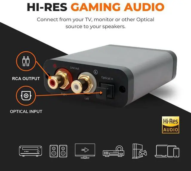 Alt view image 3 of 7 - D1P 32 Bit Portable Headphone Amplifier - Audio DAC Amp Switcher for Gaming and Music