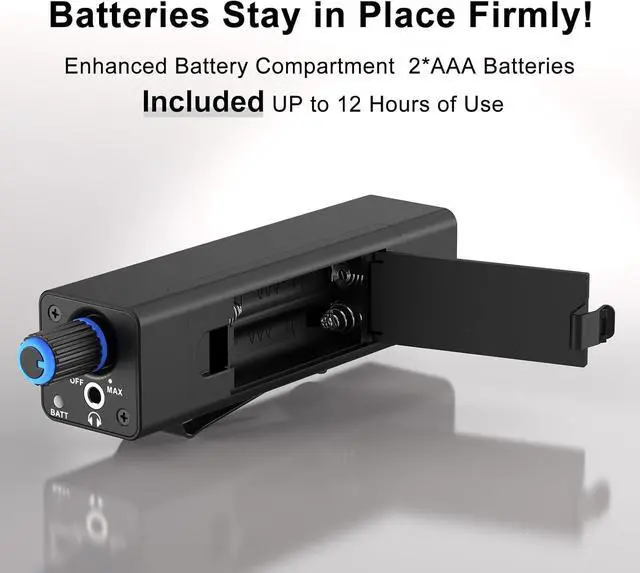 Alt view image 5 of 7 - Upgraded in-Ear Monitor Amplifier Portable IEM with Super Great Sound Quality, Stereo/Mono Switch, Enhanced Durable Belt Clip