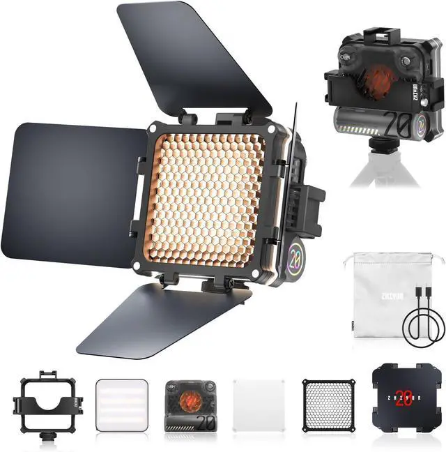 Main image of FIVERAY M20 Combo Bi-Color Video Light [Official], 20W Portable Camera Photography Light, CRI 95+, 2700K-6500K,TLCI 97+, 4500mAh with 10 Light Effects, Support Magnetic Attraction and USB-C PD