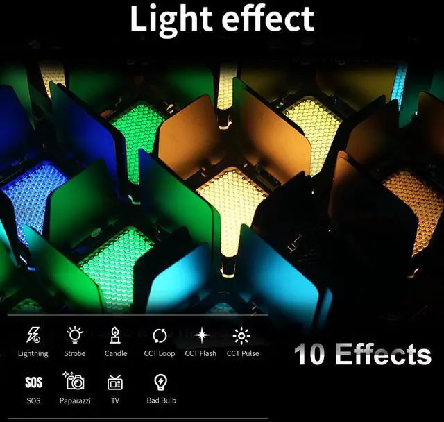 Alt view image 6 of 7 - FIVERAY M20 Combo Bi-Color Video Light [Official], 20W Portable Camera Photography Light, CRI 95+, 2700K-6500K,TLCI 97+, 4500mAh with 10 Light Effects, Support Magnetic Attraction and USB-C PD