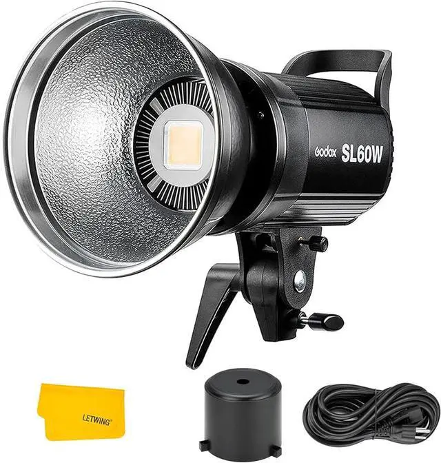 Main image of Godox SL-60W SL60W CRI95+Qa>90 5600±300K Bowens Mount LED Video Light,433MHz Grouping System,Wirelessly Adjust Brightness,for Video Recording Wedding Outdoor Shooting,W/Reflector