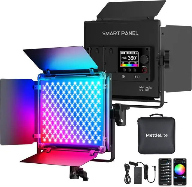 Main image of SPL210C RGB LED Video Light with APP Control, 360 Full Color RGB Panel, 2800K-8000K, CRI/TLCI 97+, 10 Scenes, Professional Photography Studio Lighting for YouTube/Stream/Photo/Video