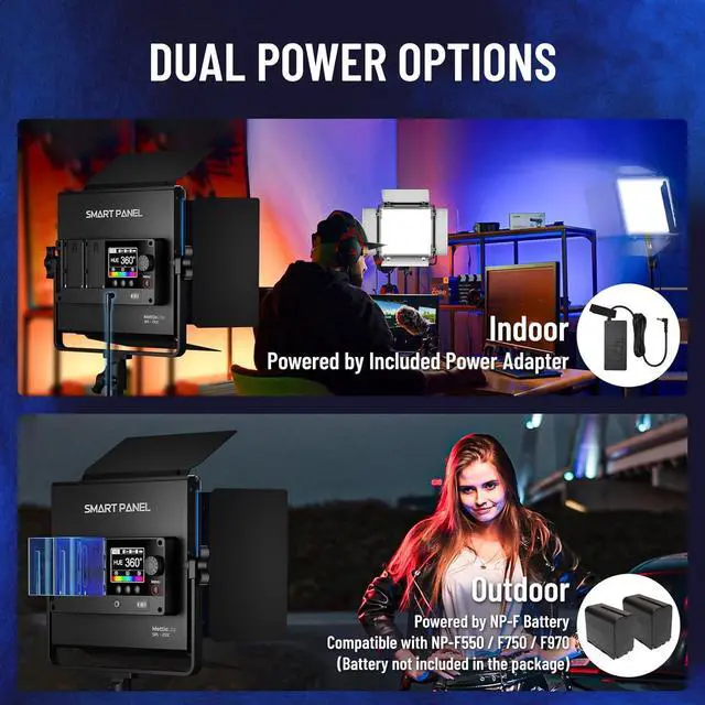 Alt view image 5 of 7 - SPL210C RGB LED Video Light with APP Control, 360 Full Color RGB Panel, 2800K-8000K, CRI/TLCI 97+, 10 Scenes, Professional Photography Studio Lighting for YouTube/Stream/Photo/Video