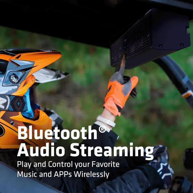 Alt view image 4 of 6 - SB26 ATV UTV Sound Bar - 26 Inch Wide, 4 Inch Speakers, 1 Inch Tweeters, Full Range Audio, IPX5 Weatherproof, Bluetooth, Built in Amplifier, Golf Cart Compatible