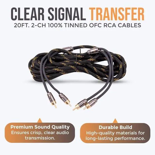Alt view image 5 of 7 - EA-PROK4 Pro Amplifier Wiring Kit - 4000W Max Power, Oxygen Free Copper Cables, Brass ANL Fuse Holder, 4 Gauge