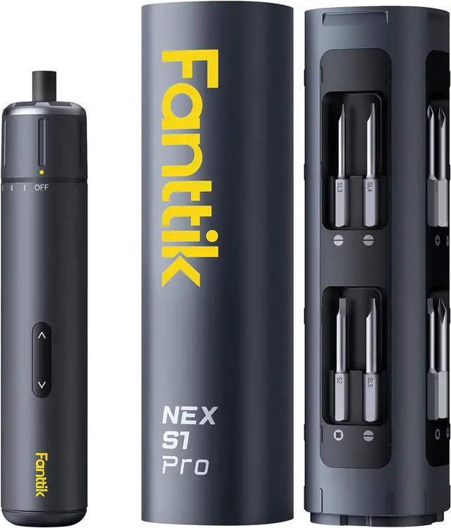 Main image of S1 Pro Electric Screwdriver, Power Screwdriver with16 S2 Steel Bits, 3 Torque Settings, Max 6 N.m, 2000mAh Battery, LED Light & 1/4''Hex, Ideal Tool for Furniture & Gaming PC