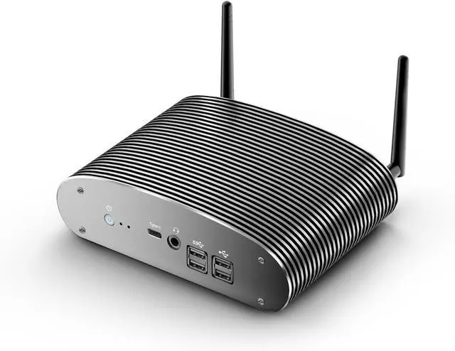 Main image of Industrial Fanless Mini PC i5 1235U (10C/12T, 4.4GHz Max) 16GB DDR4 RAM 1TB NVME SSD, 100% Silent Type-c Mini Computers with Win 11 Pro/Wi-Fi 5/BT 5.0/2x 2.5G LAN/4-Screen for Home/Office, Work 24/7